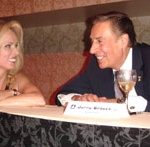 Ewa Laurance enjoyed a moment with special guest Jerry Orbach at Laurance's Hall of Fame induction ceremony.