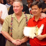 Behrman (l.) with 2003 Open runner-up Jose Parica.