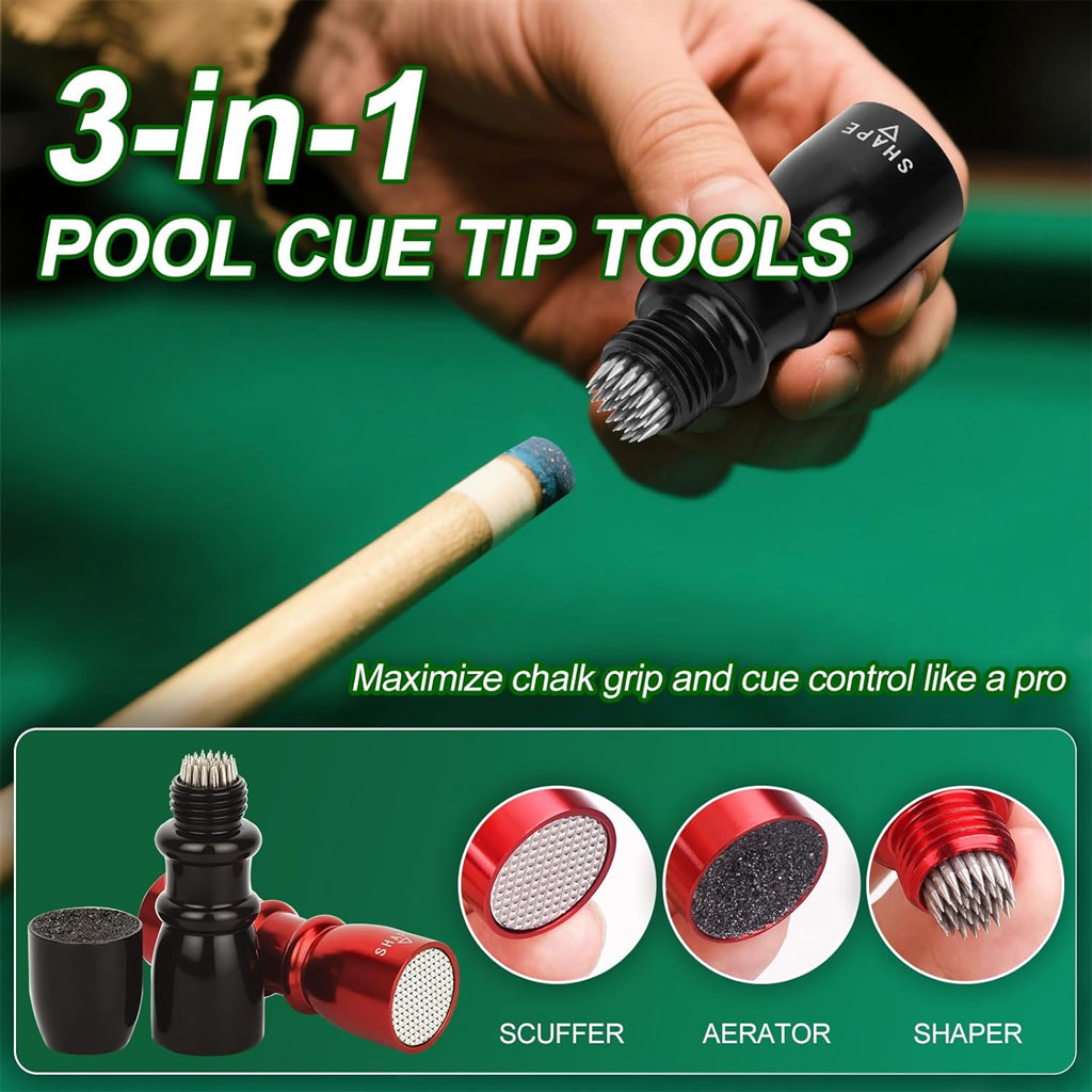 2 Pack Premium Pool Cue Tip Tools - Image 2