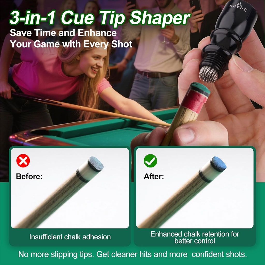 2 Pack Premium Pool Cue Tip Tools - Image 5
